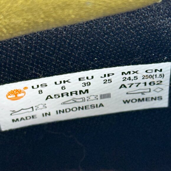 Size 8- Women's Timberland Heritage 6inch Waterproof Leather Boots - Black Gold - Picture 7 of 7